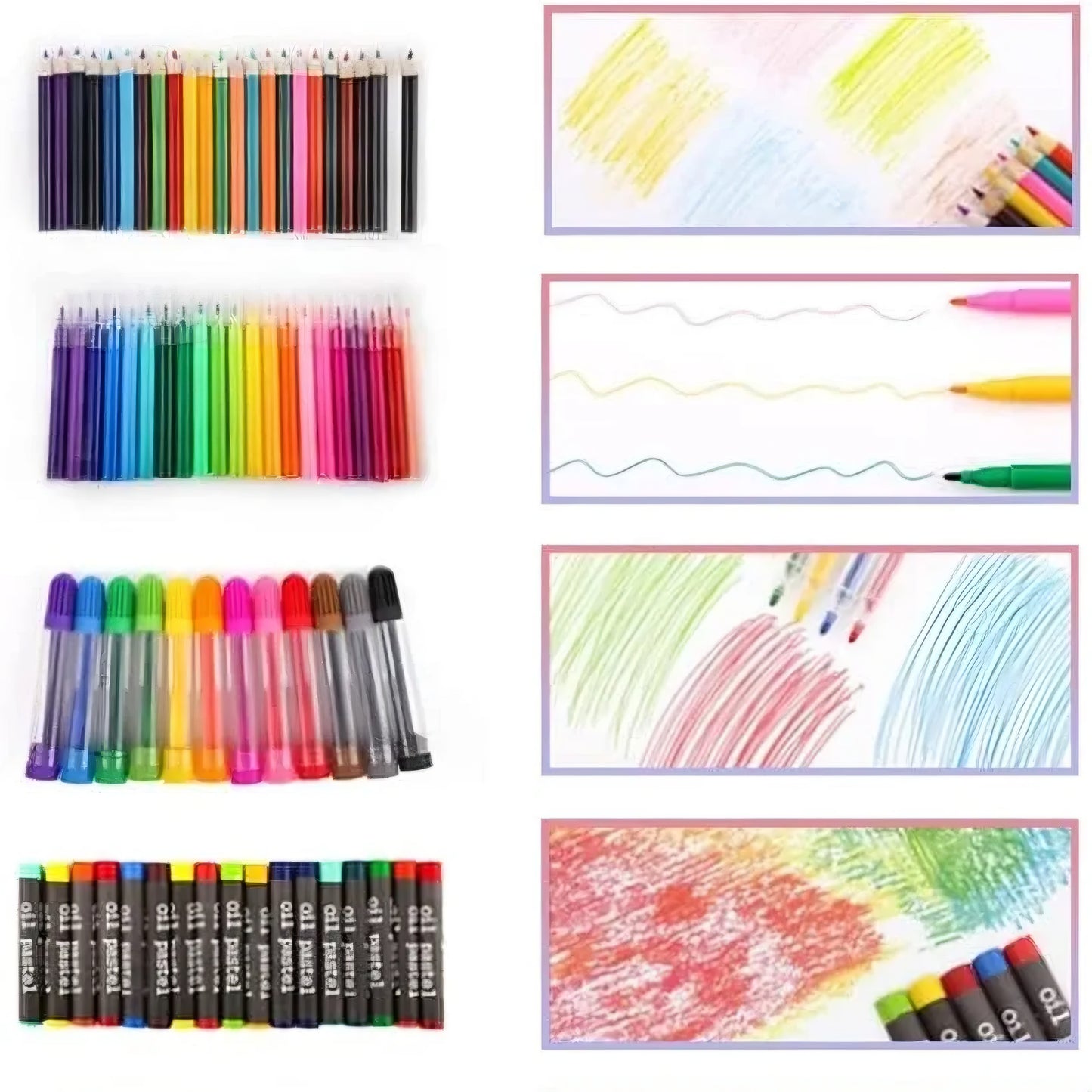 Crafty kids 150pcs art kit set for kids above 6 years old