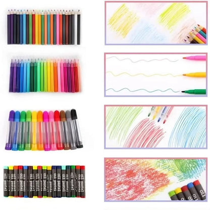 Crafty kids 150pcs art kit set for kids above 6 years old