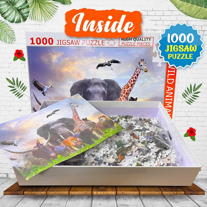Wild Animal 1000 Piece Jigsaw Puzzles for Kids and Children
