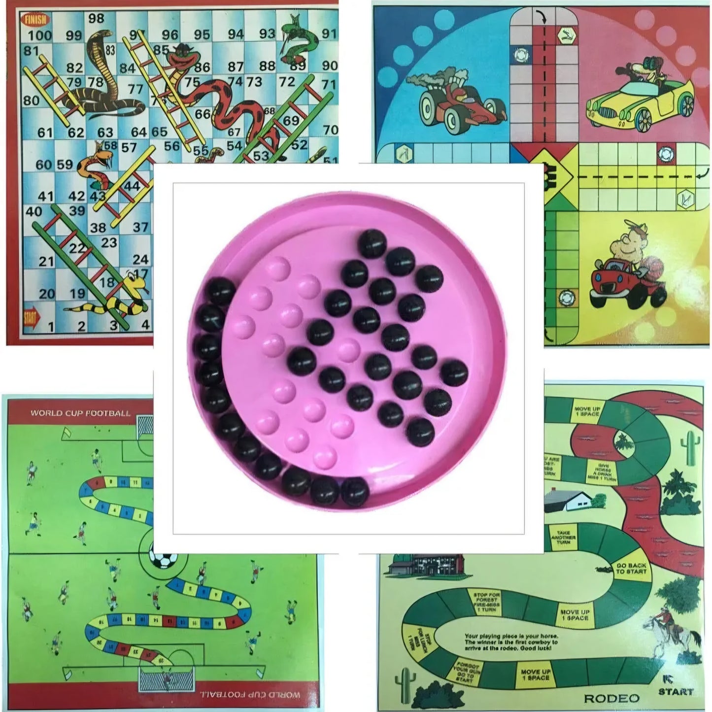BRAINVITA for Kids 4 Board Games - Return Gift (Snake & Ladder, Ludo, Football, Rodeo) for kids return gifting