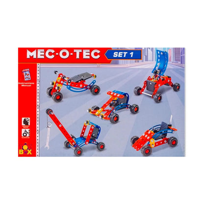 MEC-O-TEC STEM Building Set, 95 Pieces Metal Construction Kit, 5 Models, Ages 3+