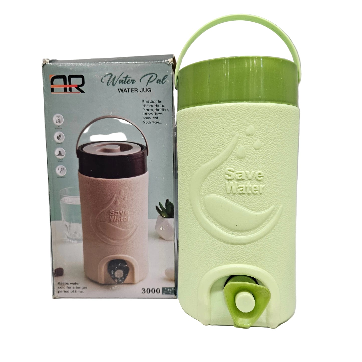 AR Water Pal 3000 Pu Insulated Water Jug with tap & airtight lid Bpa free