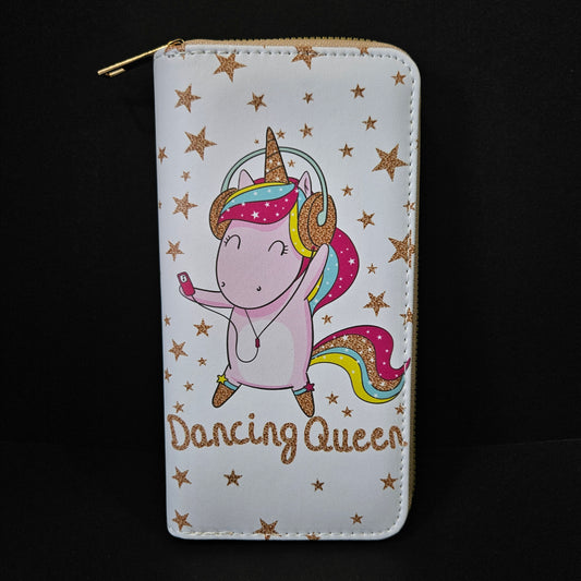 Unicorn Themed slim wallet easily portable with multiple racks for money,cards & coins storage for Women