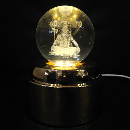Crystal Ball Night Lamp, Solar System Light, USB Table Colorful Wooden Crystal for Home, Office, Birthday Gift