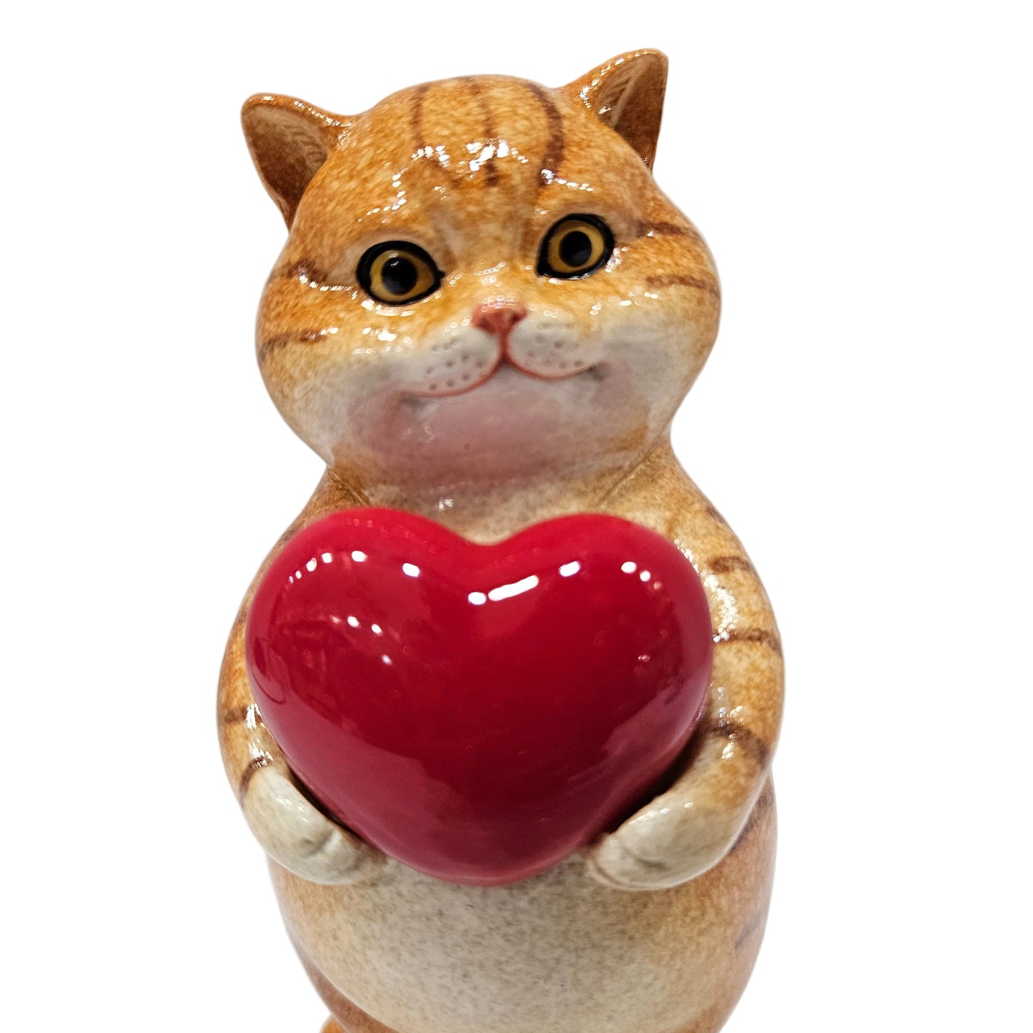 Polyresin Kitten Heart Statue Showpiece  Figurine for Home Decor Decoration and Gifting