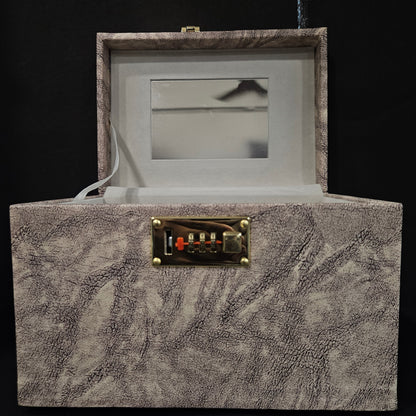 Jewellery Box For Women,Portable Travel Jewellery Organiser Box Small Jewellery Box Organiser For Ring,Earrings & Bracelet with number locking