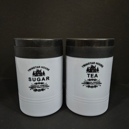 Twin Star a luxury kitchen tea-Sugar containers your daily pick me up with freshness premium quality storage containers