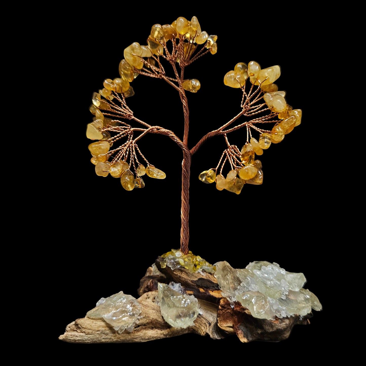 Beautiful crystal hand woven small tree with spray perfume for home decoration gift