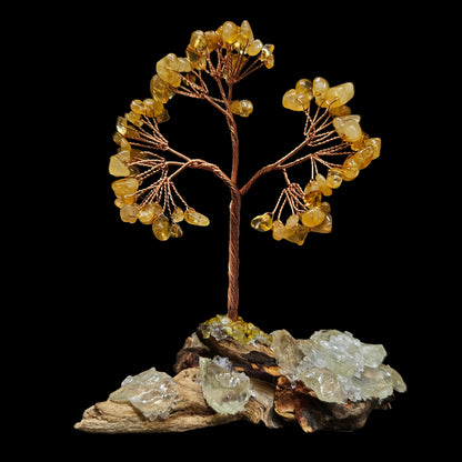 Beautiful crystal hand woven small tree with spray perfume for home decoration gift