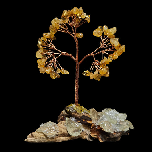 Beautiful crystal hand woven small tree with spray perfume for home decoration gift