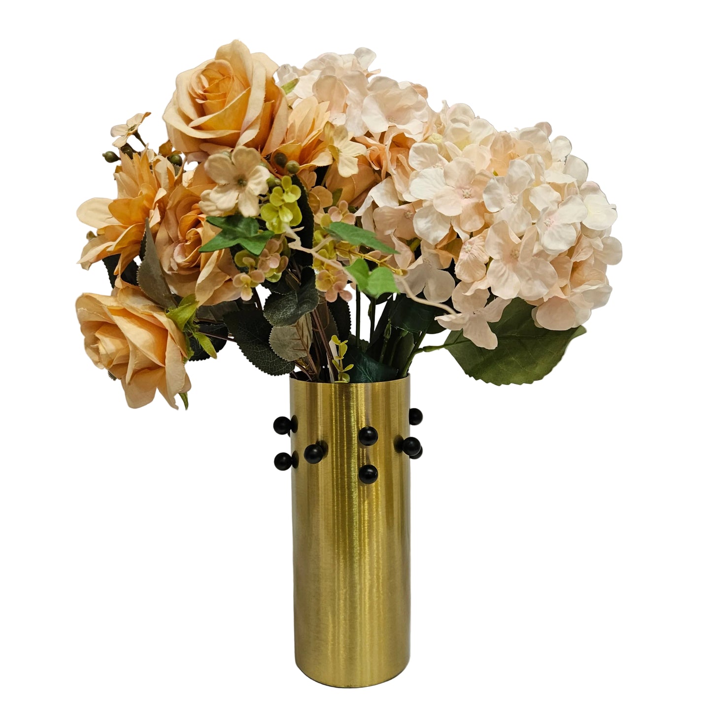 Aluminium Home Decor Modern Golden Glossy Flower Vase, For Decoration