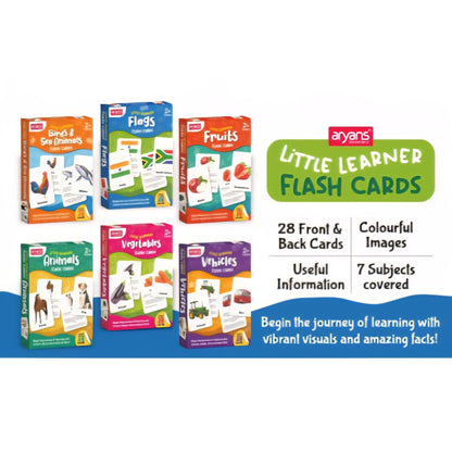 Aryans Little Learner Flash Cards (28 Cards) 6 Mix Design
