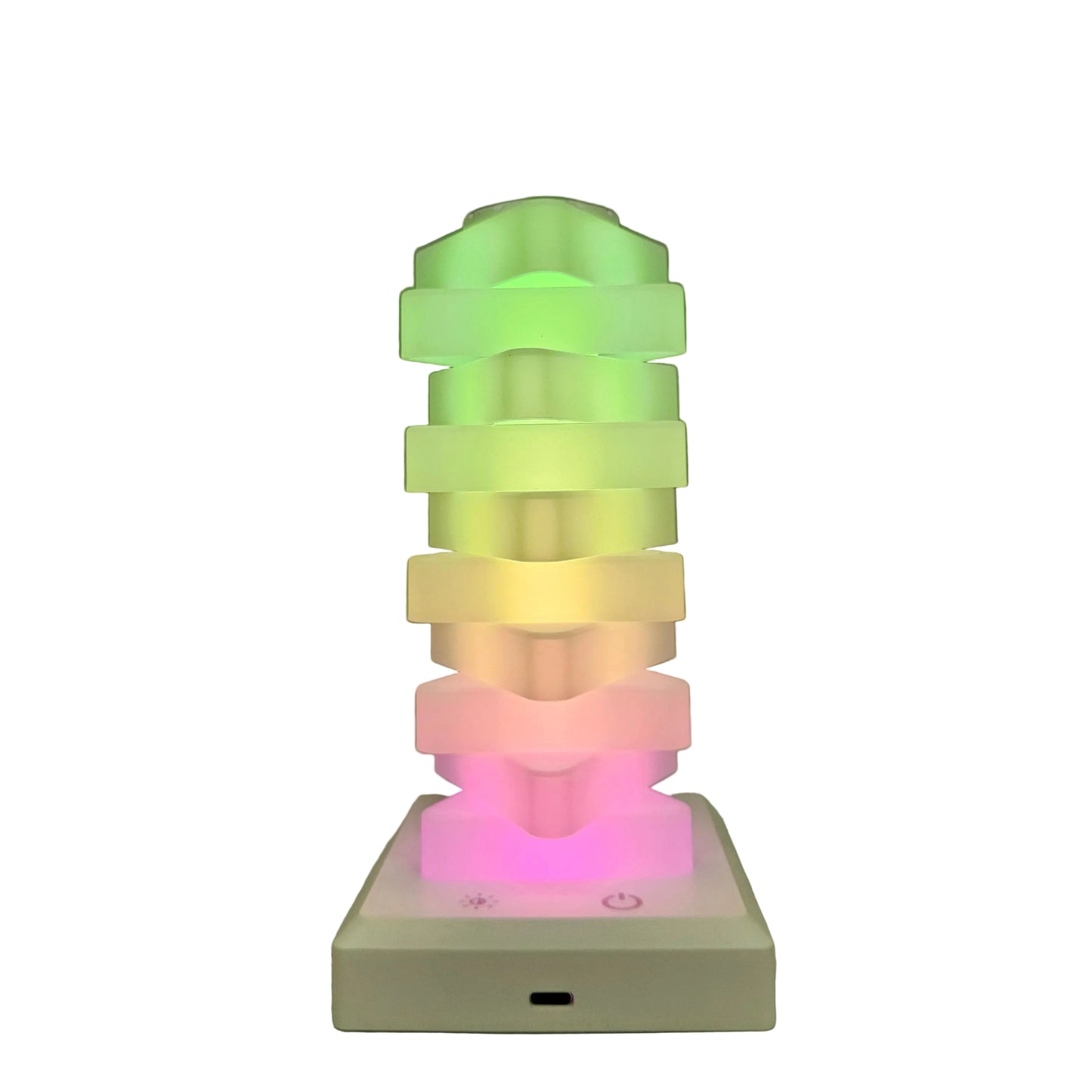 Triangle Desk Lamp – Stackable Color Changing Night Light with Touch Control – Mood Light for Kids, Gamers, Bedroom, Dorm Room, Home Office or Gift