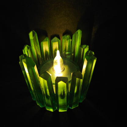Crystal Shape Epoxy Resin Casting Tea Light Candle for home Decor
