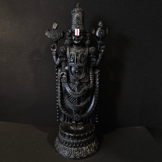 Shree Tirupati Balaji Idol Size Medium Decorative Showpiece (Black)