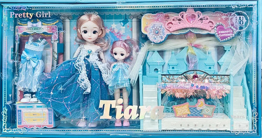 Tiara pretty girl mom and baby doll set.