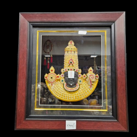 Lord Balaji decorated with attractive stones Photo Frame perfect for Marriage gifting,house warming