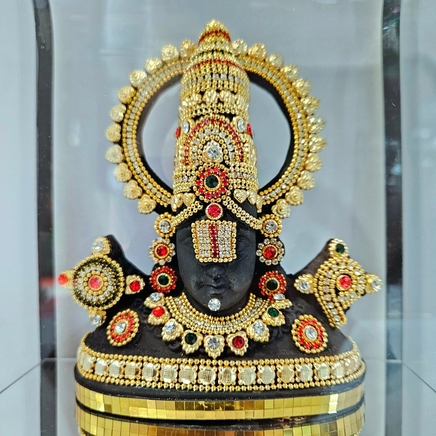 Lord Venkateshwara Balaji 24carats Gold Plated Cabin Idol for Home Decor & Lord Showpiece