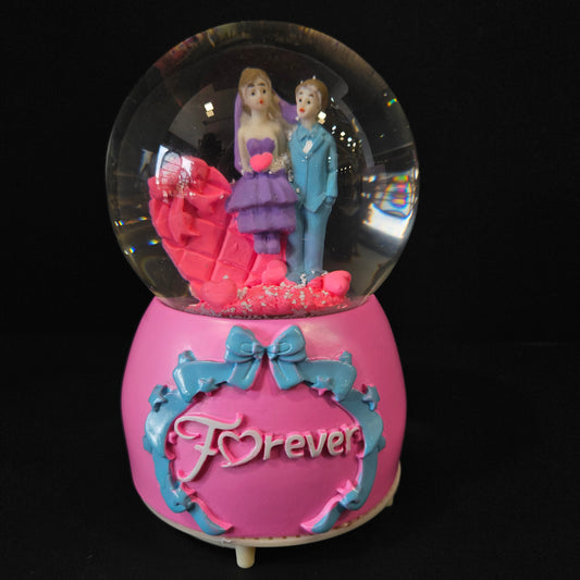 Married Forever Love Snow Globe, Durable & Beautiful, Anniversary Cake, Couple Husband Wife, Return Gift, Gift, Home Decor, Bed Side, Love, Romance, Valentine Day, Girl Boy Friend
