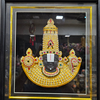 Lord Balaji decorated with attractive stones Photo Frame perfect for Marriage gifting,house warming