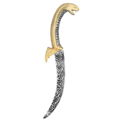 Decorative dagger with snake handle on a white background