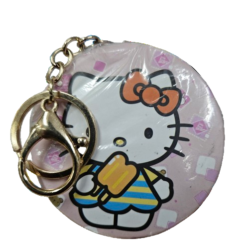 Little kitty mini makeup mirror Keychain for kids