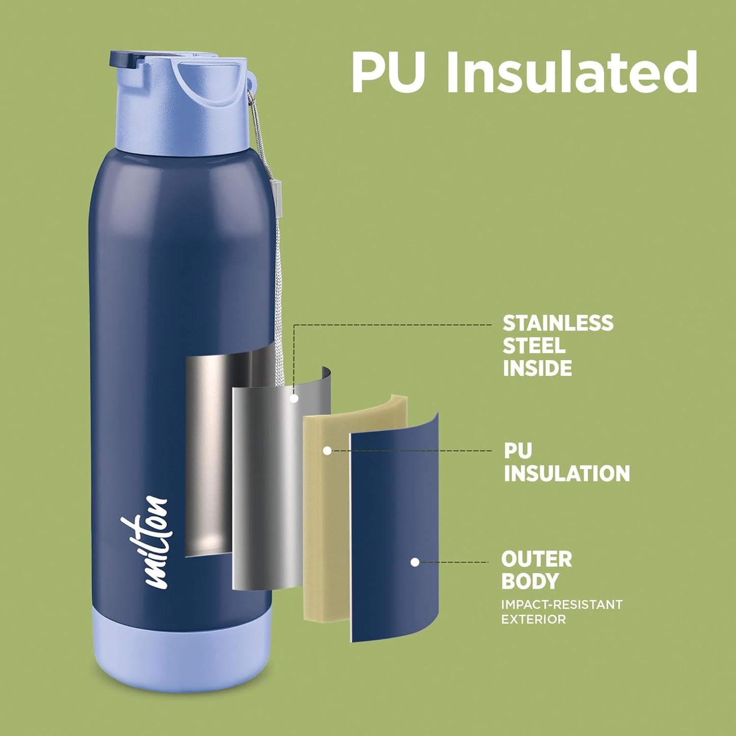 Milton steel Thermoware Steel Swag 600 Stainless Steel Bottle