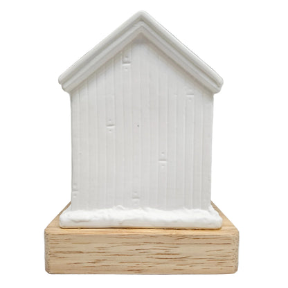 Touch sensor snow house with multi colour Lights Rechargeable Showpiece Figurine