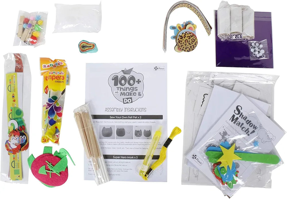 100+ Things make & Do packed with full of exciting crafts and fun World Awareness, Sensory & Motor Skills, Creativity & Imagination, Development and Logical Thinking.