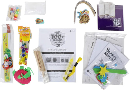 100+ Things make & Do packed with full of exciting crafts and fun World Awareness, Sensory & Motor Skills, Creativity & Imagination, Development and Logical Thinking.