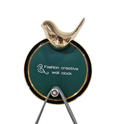 Acrylic-Quartz Quill bird with Belt Hanging Analog Wall Clock |With Moving Gear Mechanism|Black|Silent Sweep Noiseless Technology|For Living Room