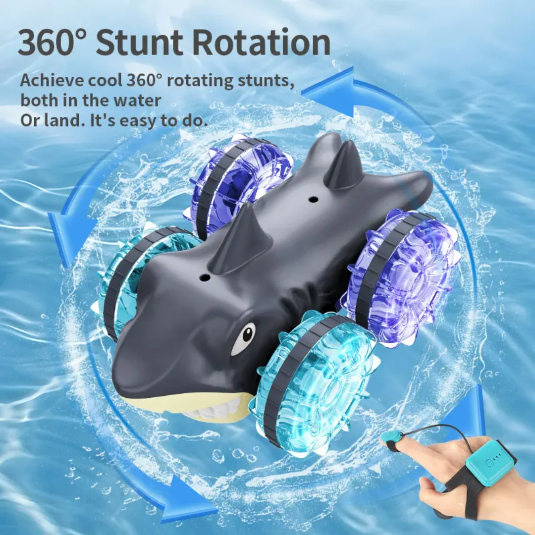 Shark Amphibious car with 360 degree rotation full function with cool Light for Kids 6 years above