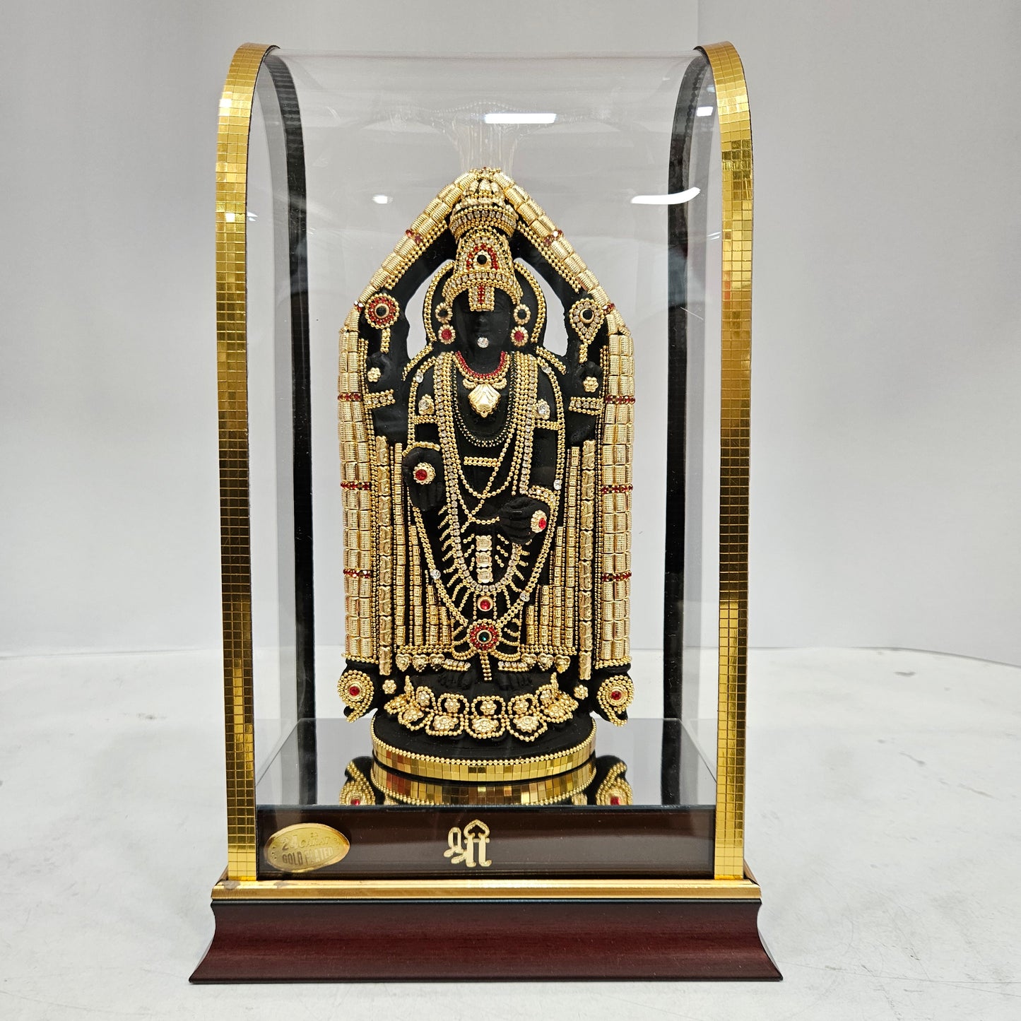 Lord Venkateswara tirupati Balaji 24 carat Gold Plated Cabin Idol for Pooja Room & Home Decor