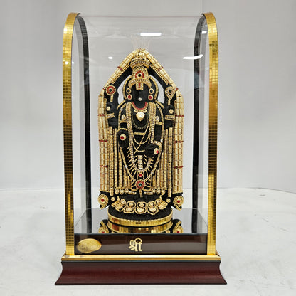 Lord Venkateswara tirupati Balaji 24 carat Gold Plated Cabin Idol for Pooja Room & Home Decor
