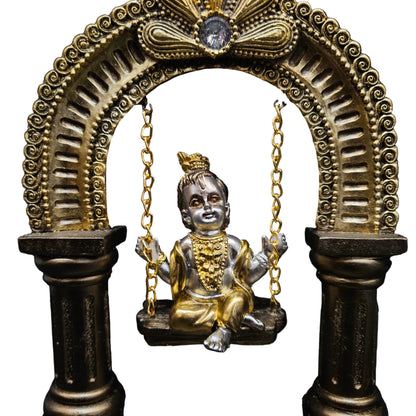 Handicrafts Bal Krishna Jhoola Showpiece for Gifting and Home Decor