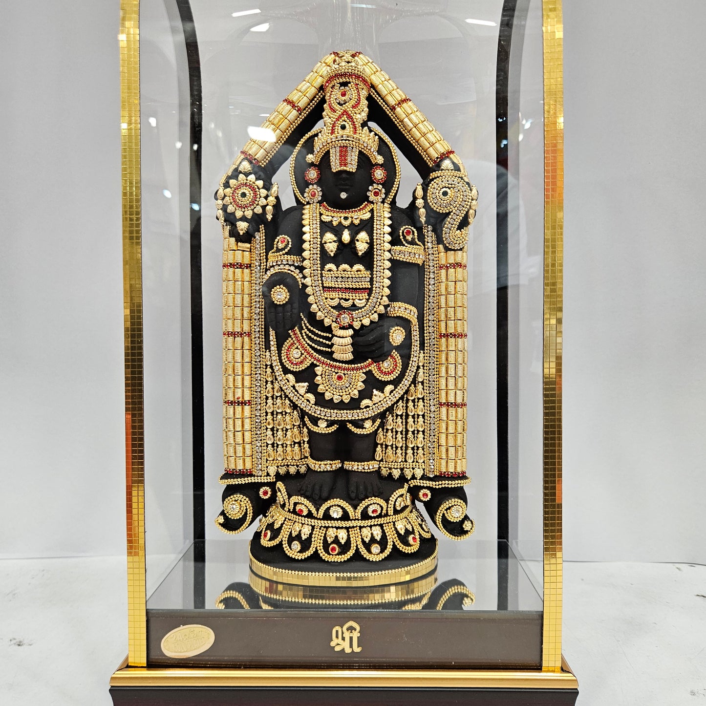 Lord Venkateswara tirupati Balaji 24 carat Gold Plated Cabin Idol for Pooja Room & Home Decor