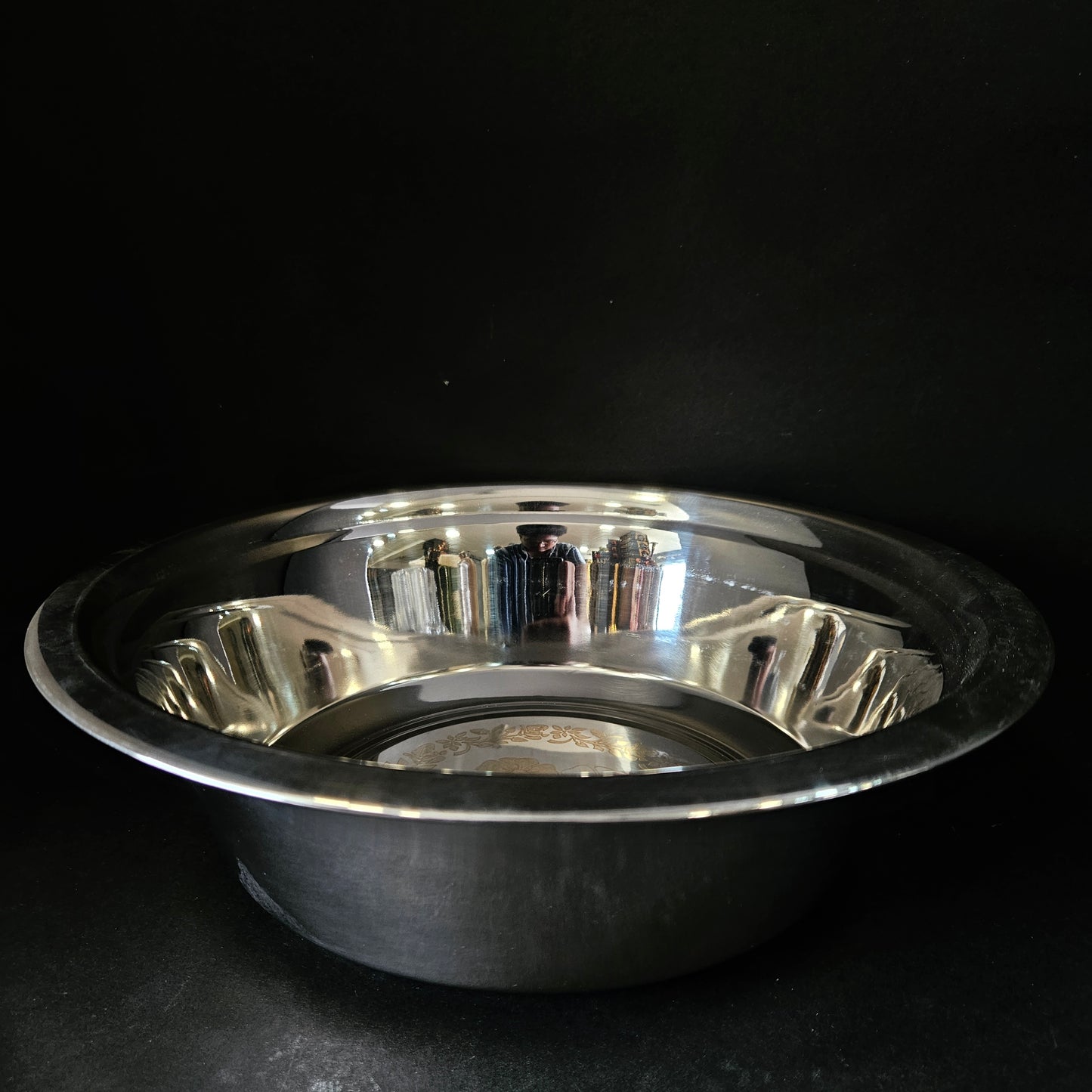 Floral Designed Vista Gold Premium Quality stainless Steel big size food Storage Bowl
