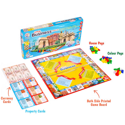 Little Business Popular with Notes 5 in 1 Board Game Along with Other Games Like Ludo, Snakes Ladder, Car Rally & Cricket