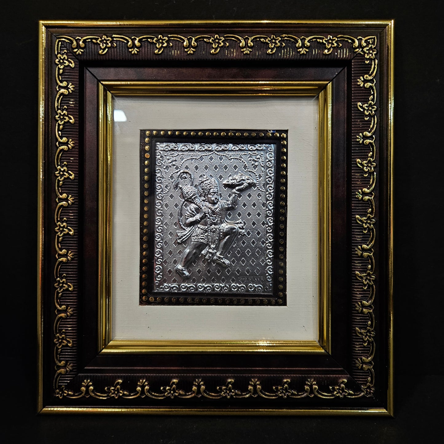 Lord Hanuman silver Plated designer photo frame