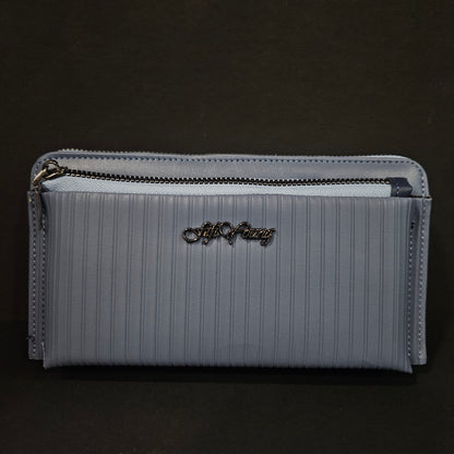 Leather Thin Slim Wallets for Women Wallet for Women with Double Zipper