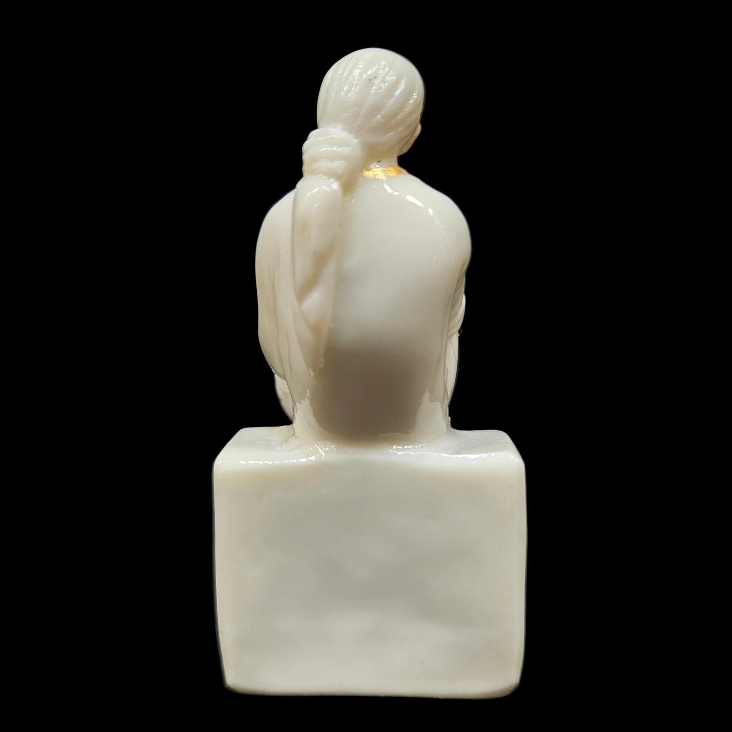Handmade White & gold mini Sai Baba Idol/ Statue for Pooja, Home, Table Decor & Car Dashboard