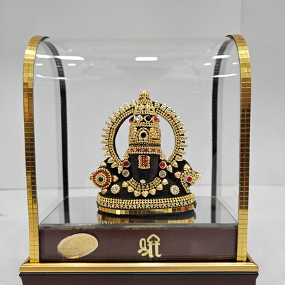 Lord Venkateswara tirupati Balaji 24 carat Gold Plated Cabin Idol for Pooja Room & Home Decor