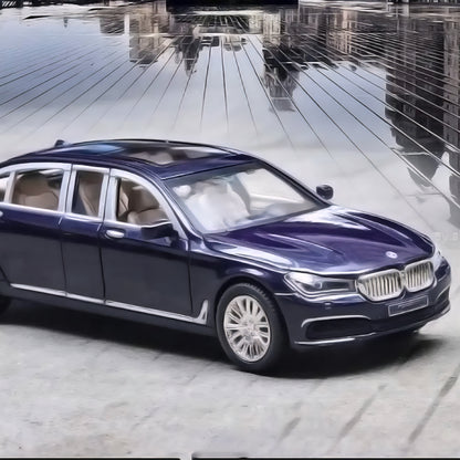Die-Cast BMW Pull Back Sedan with 6 Openable Doors Lights & Music