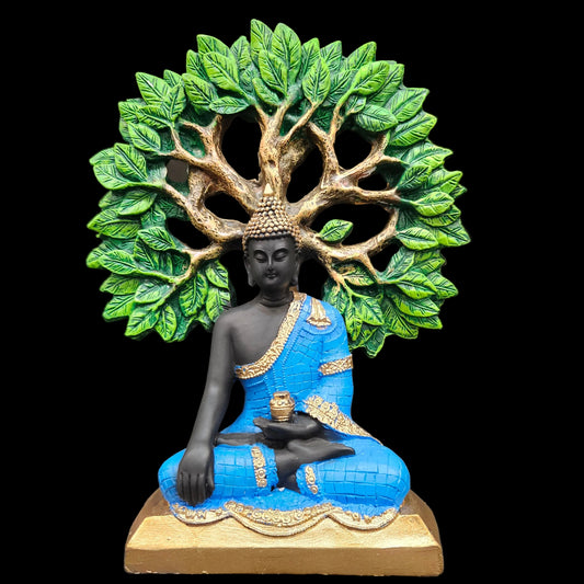 Tree Buddha Statue showpiece Idol Home Decor Items for Living Room and Gifts Decorative Showpiece