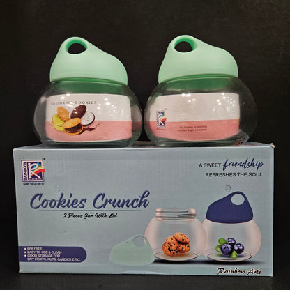 Rainbow cookies crunch 2 pieces jar set with Lids