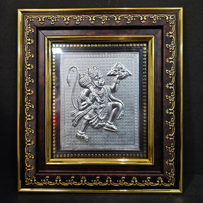 Lord Hanuman silver Plated designer photo frame