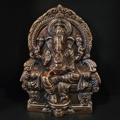 Handcrafted Copper Lord Ganesha Statue Showpiece Figurine for Pooja Room & home