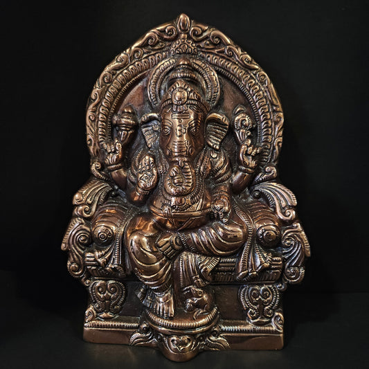 Handcrafted Copper Lord Ganesha Statue Showpiece Figurine for Pooja Room & home