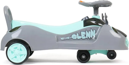 Glenn Swing Ride on & Car for Kids with Music & Horn Steering, Push Car for Baby with Backrest, Safety Guard, Big Wheels, Ride on for Kids age1 to 3 Years