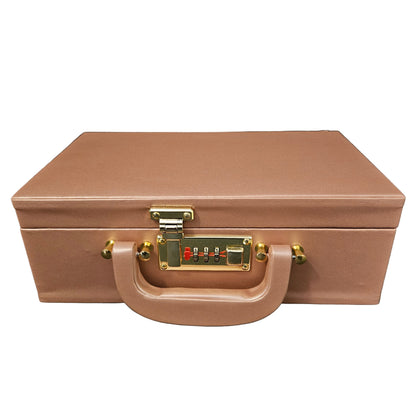 Jewellery Box For Women,Portable Travel Jewellery Organiser Box For Ring,Earrings & Bracelet with number locking